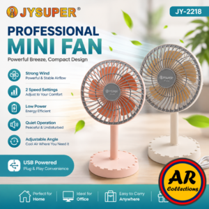 JYSUPER JY-2218 Rechargeable Portable Mini Table Fan