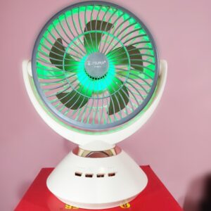 JY Super JY-2570 Rechargeable Fan - White